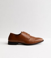 New Look Rust Leather-Look Derby Shoes